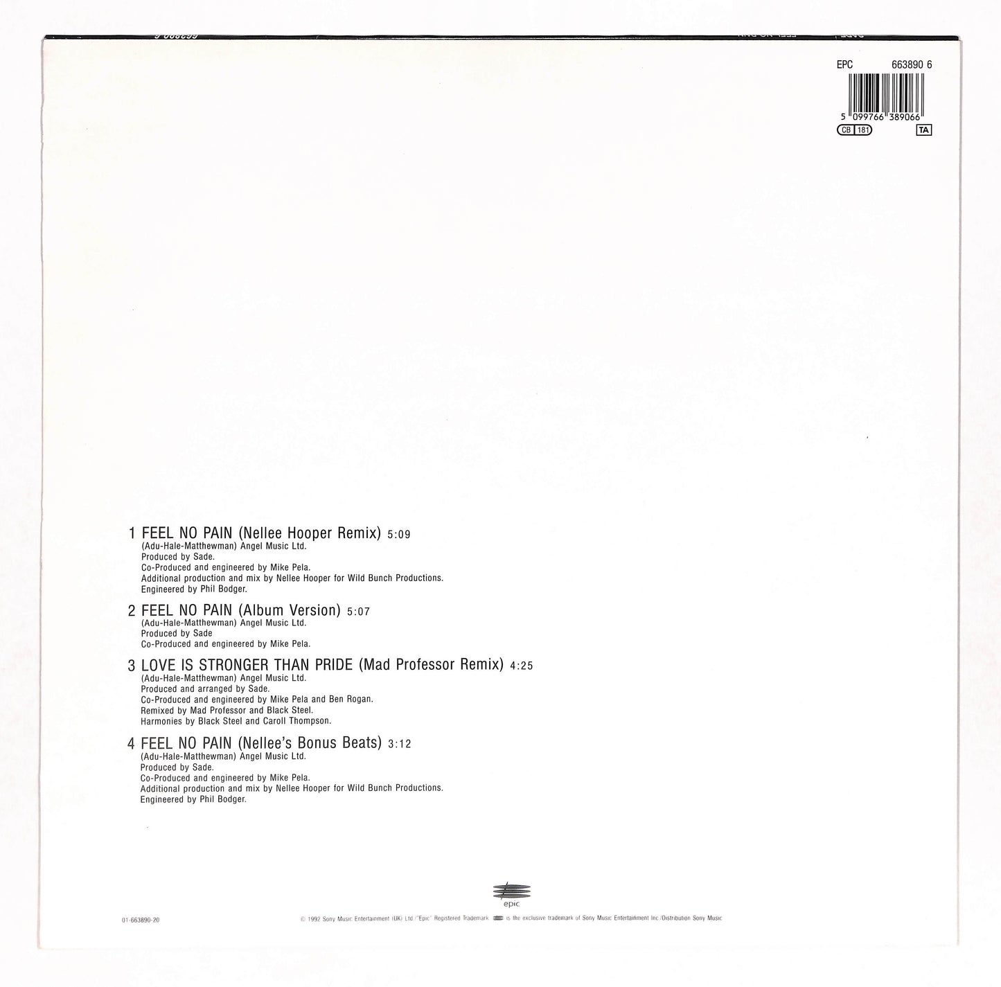 Feel No Pain (Nellee Hooper Mixes)