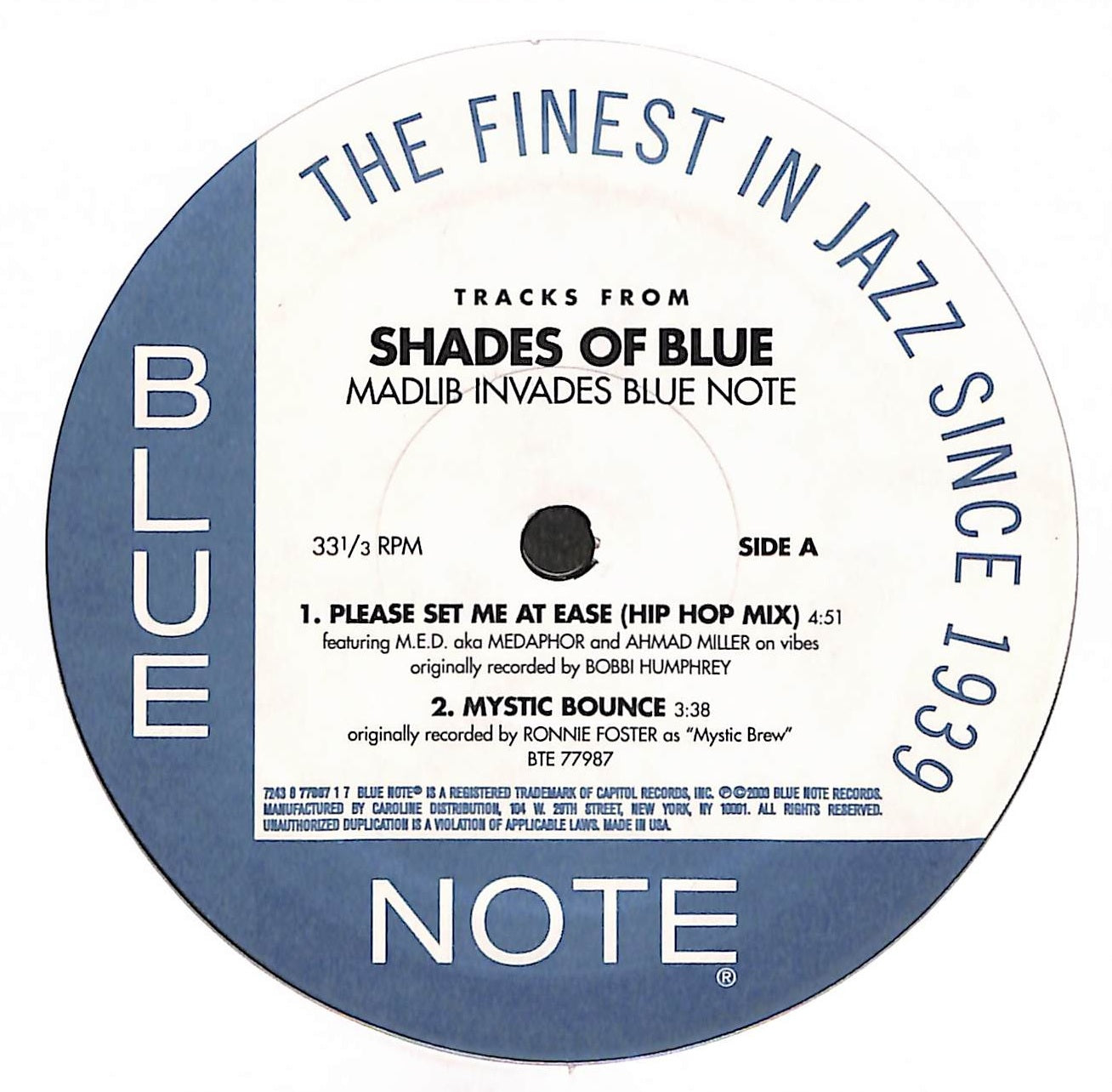 Tracks From Shades Of Blue (Madlib Invades Blue Note)