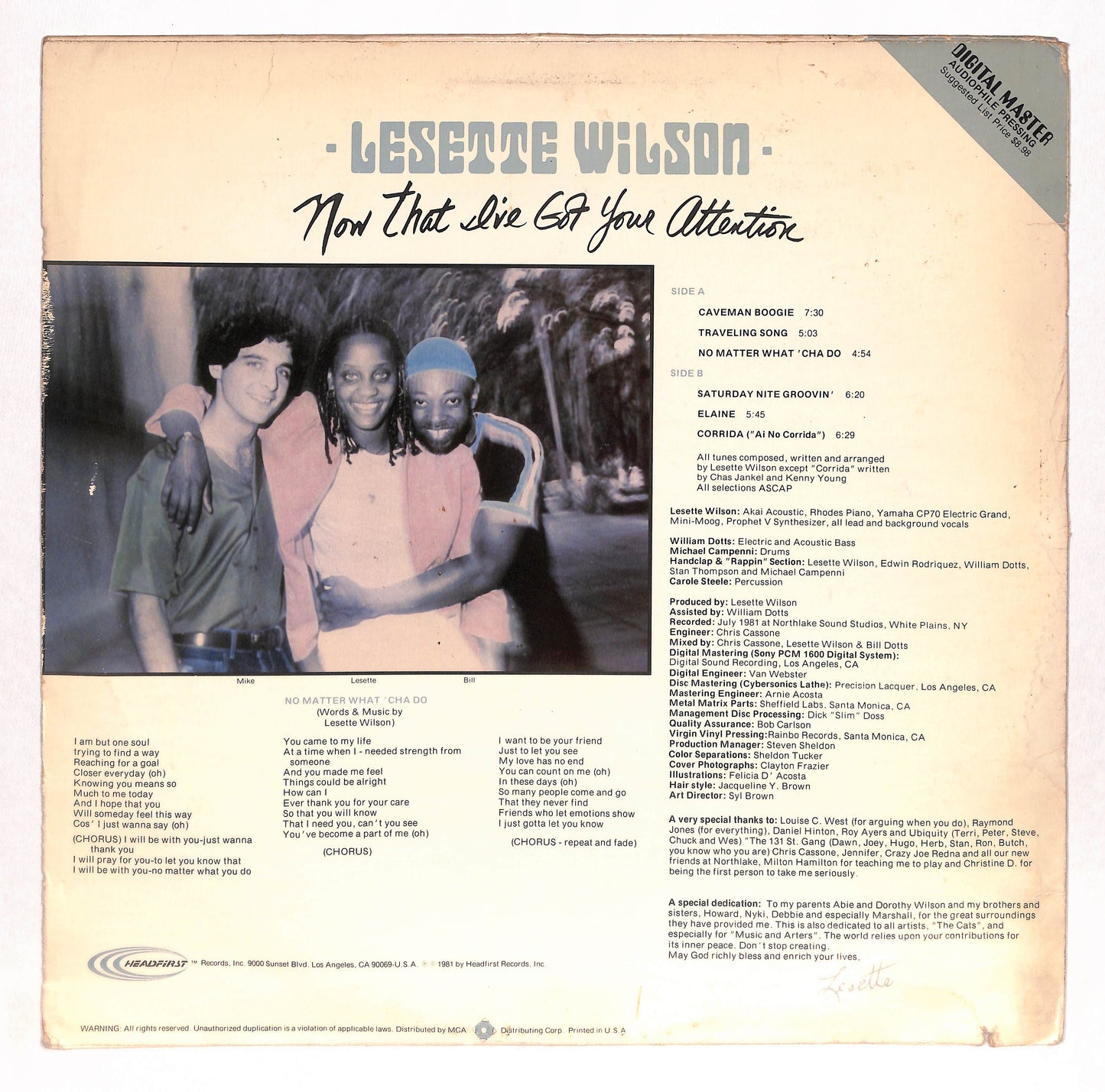 Now That I've Got Your Attention