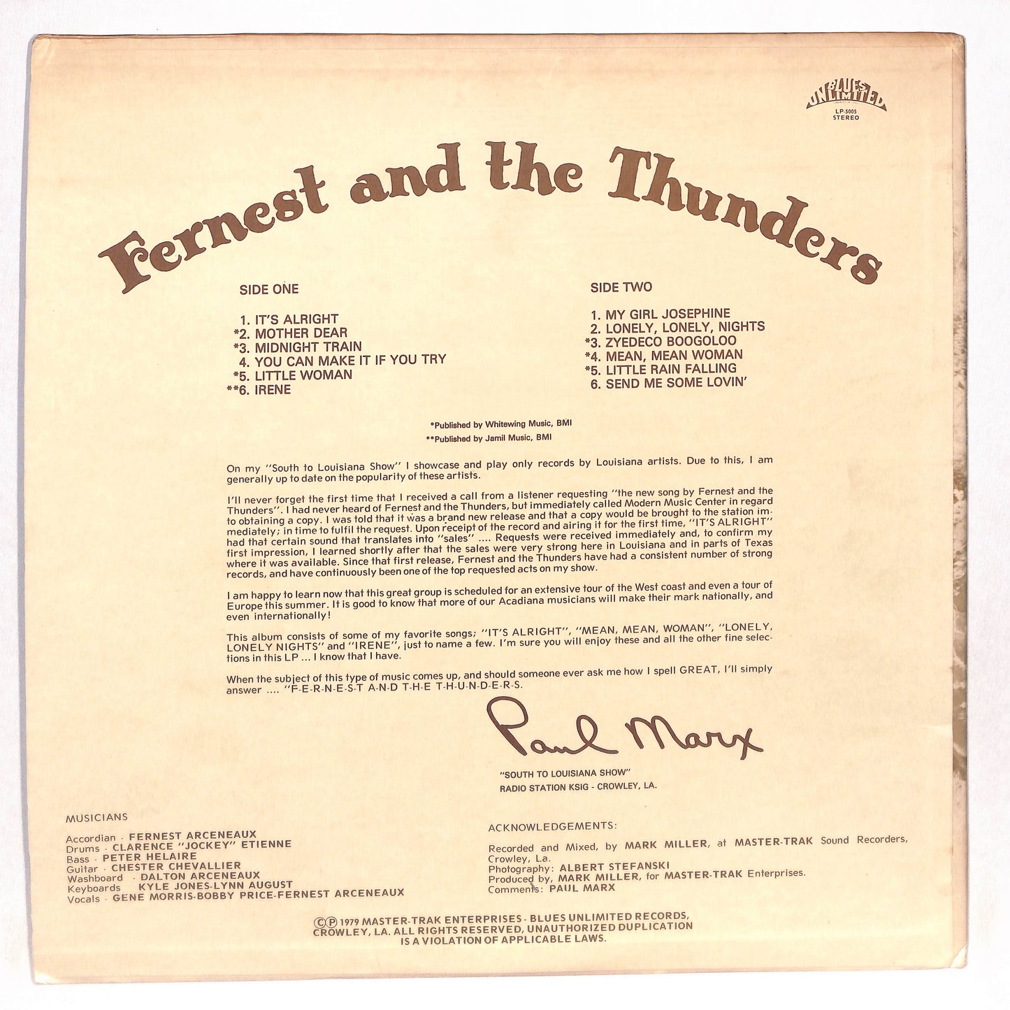 Fernest And The Thunders