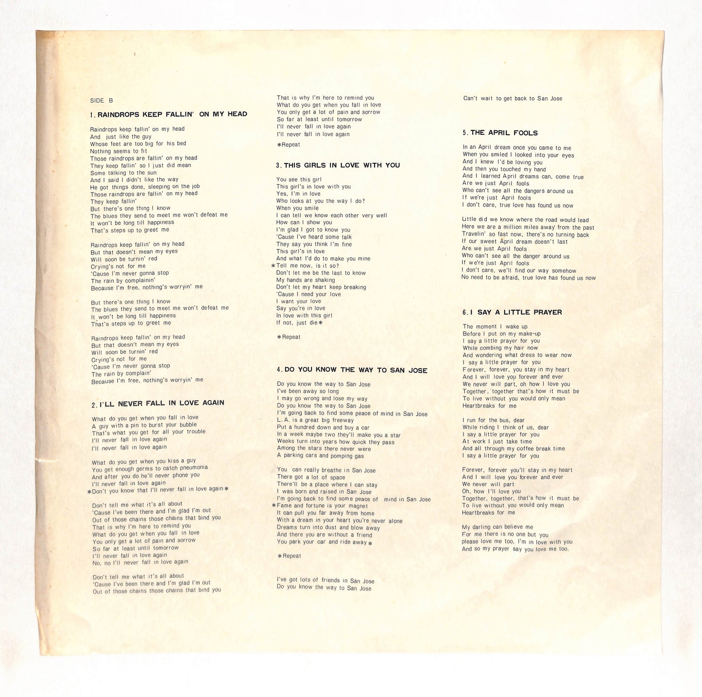 Sings Tom Jones & Burt Bacharach