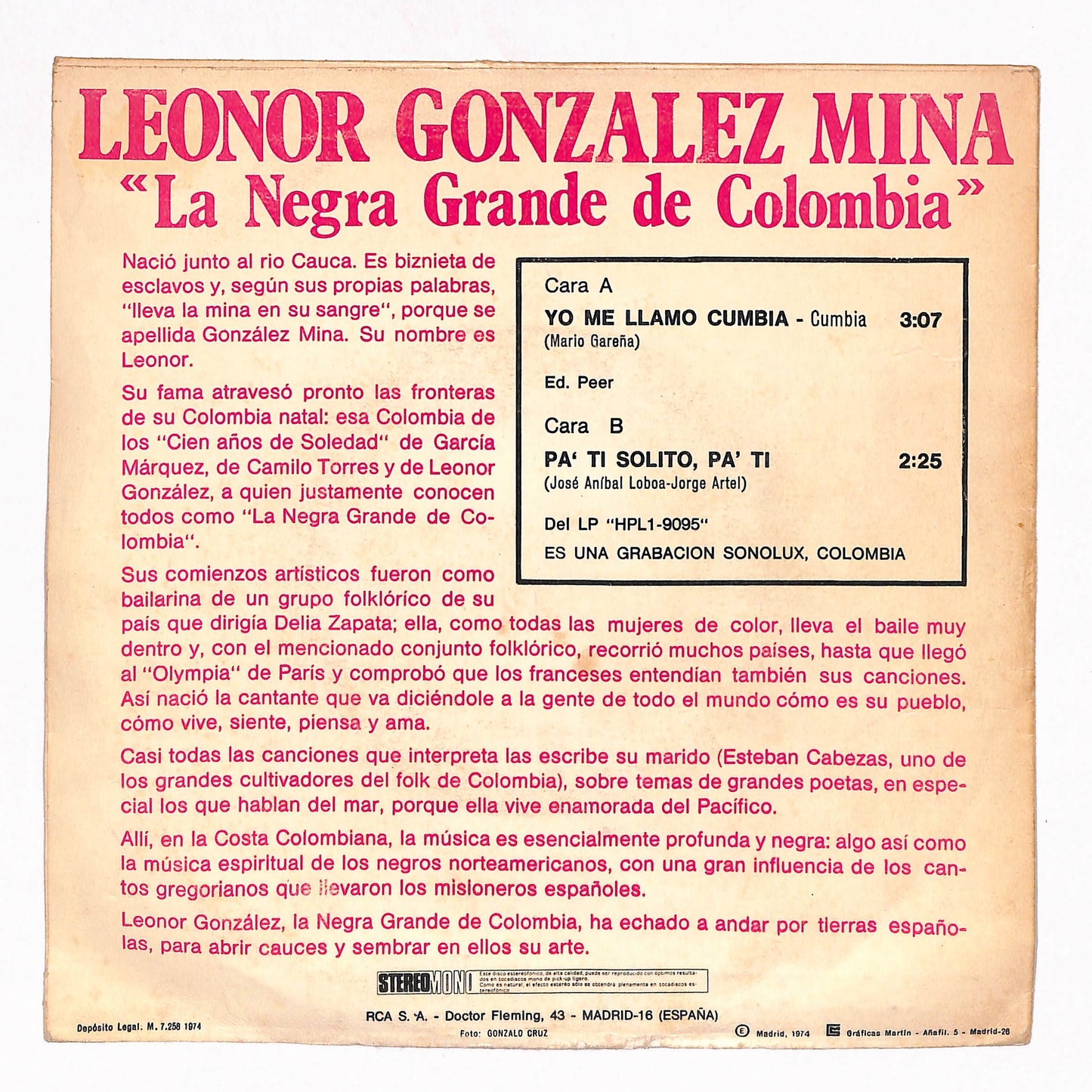 La Negra Grande De Colombia