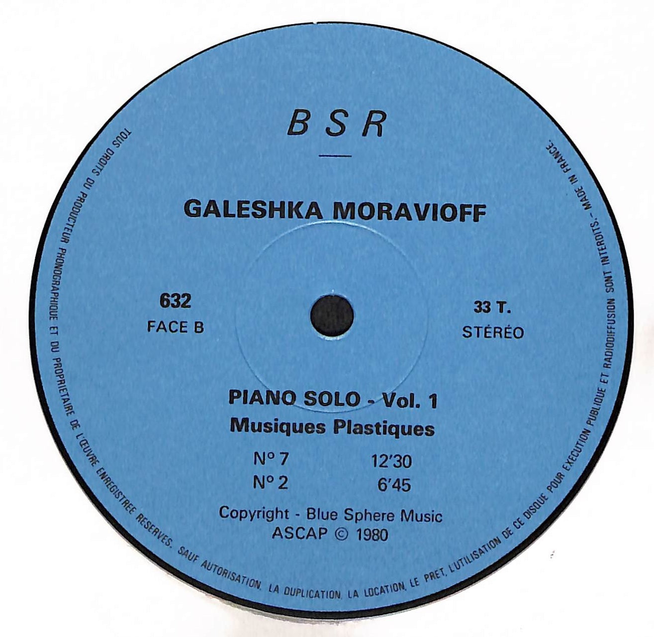 Piano Solo Vol. 1 Musiques Plastiques