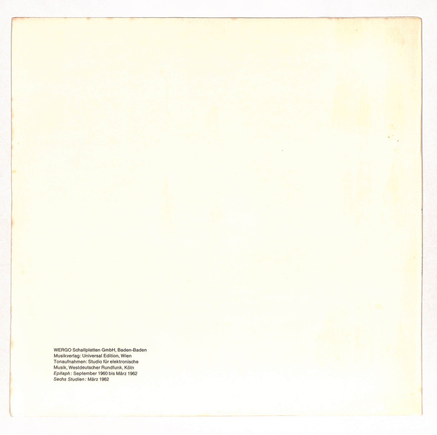 Epitaph Für Aikichi Kuboyama  /  Sechs Studien