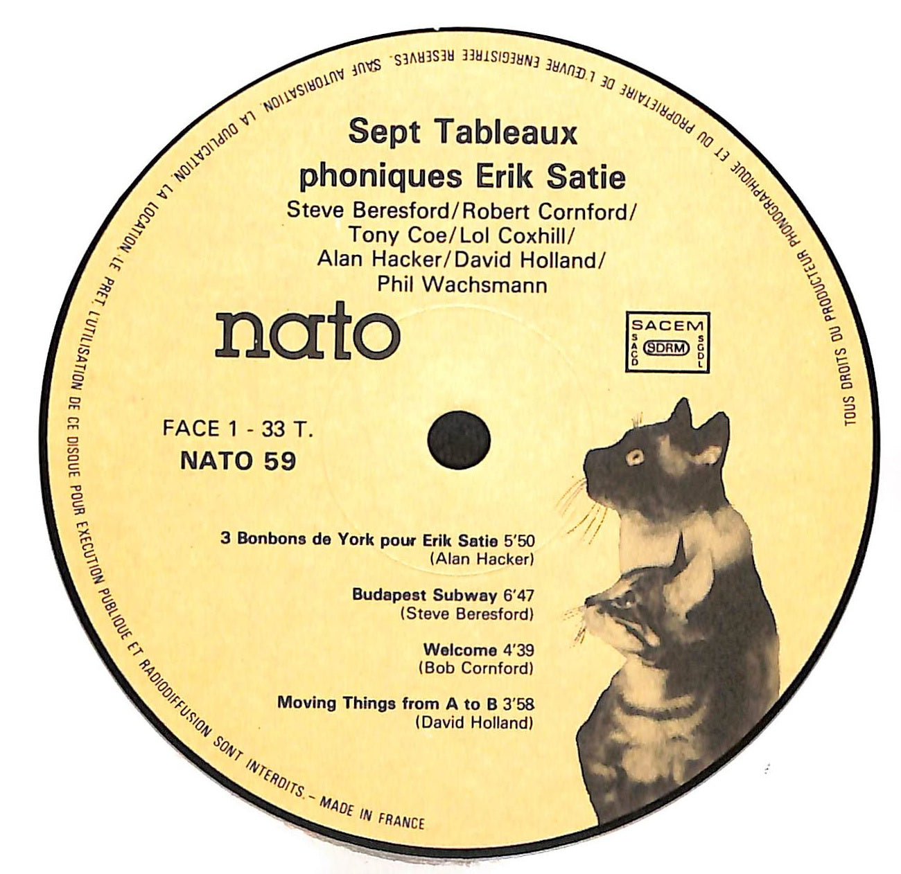 Sept Tableaux Phoniques Erik Satie