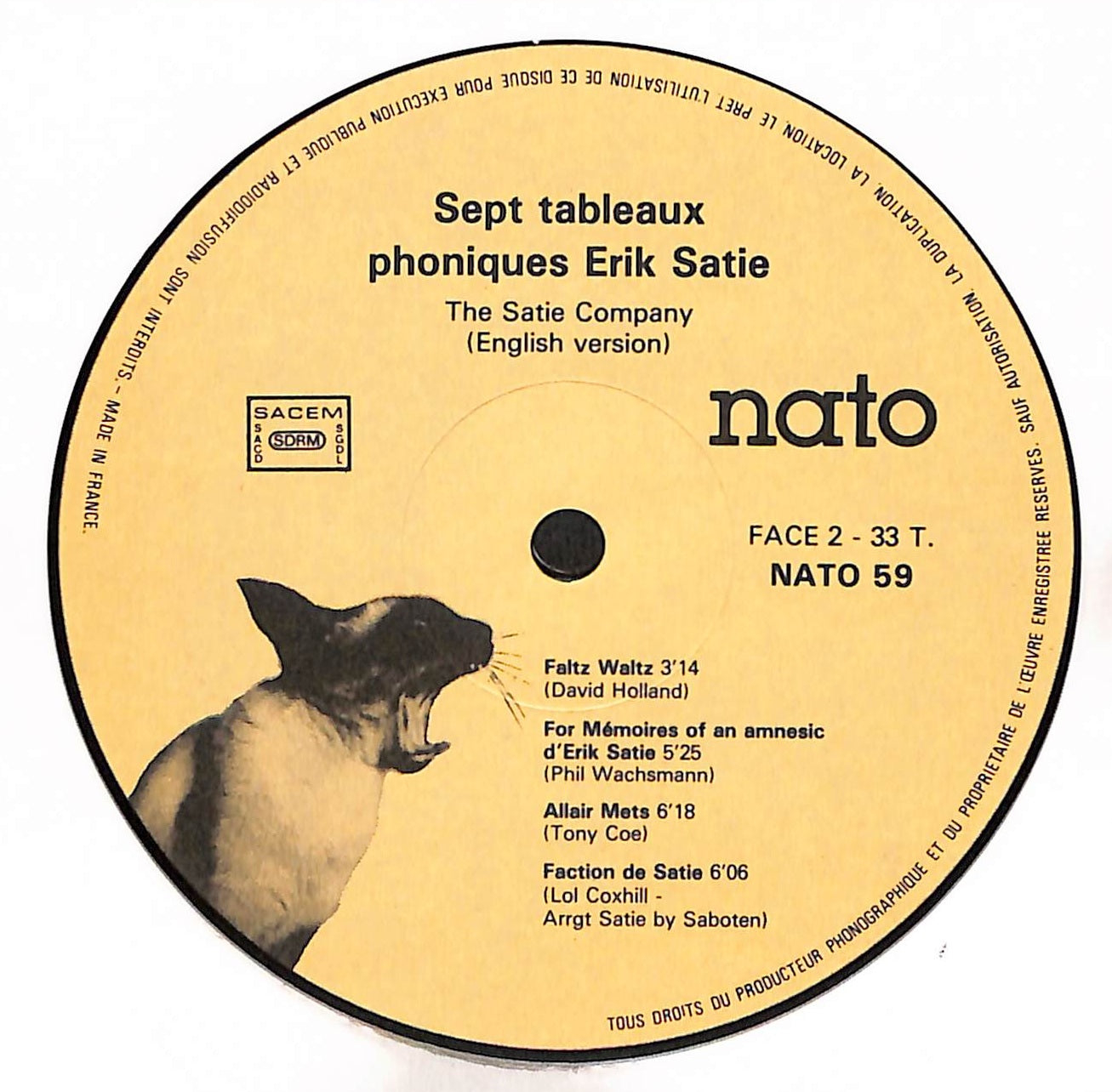 Sept Tableaux Phoniques Erik Satie