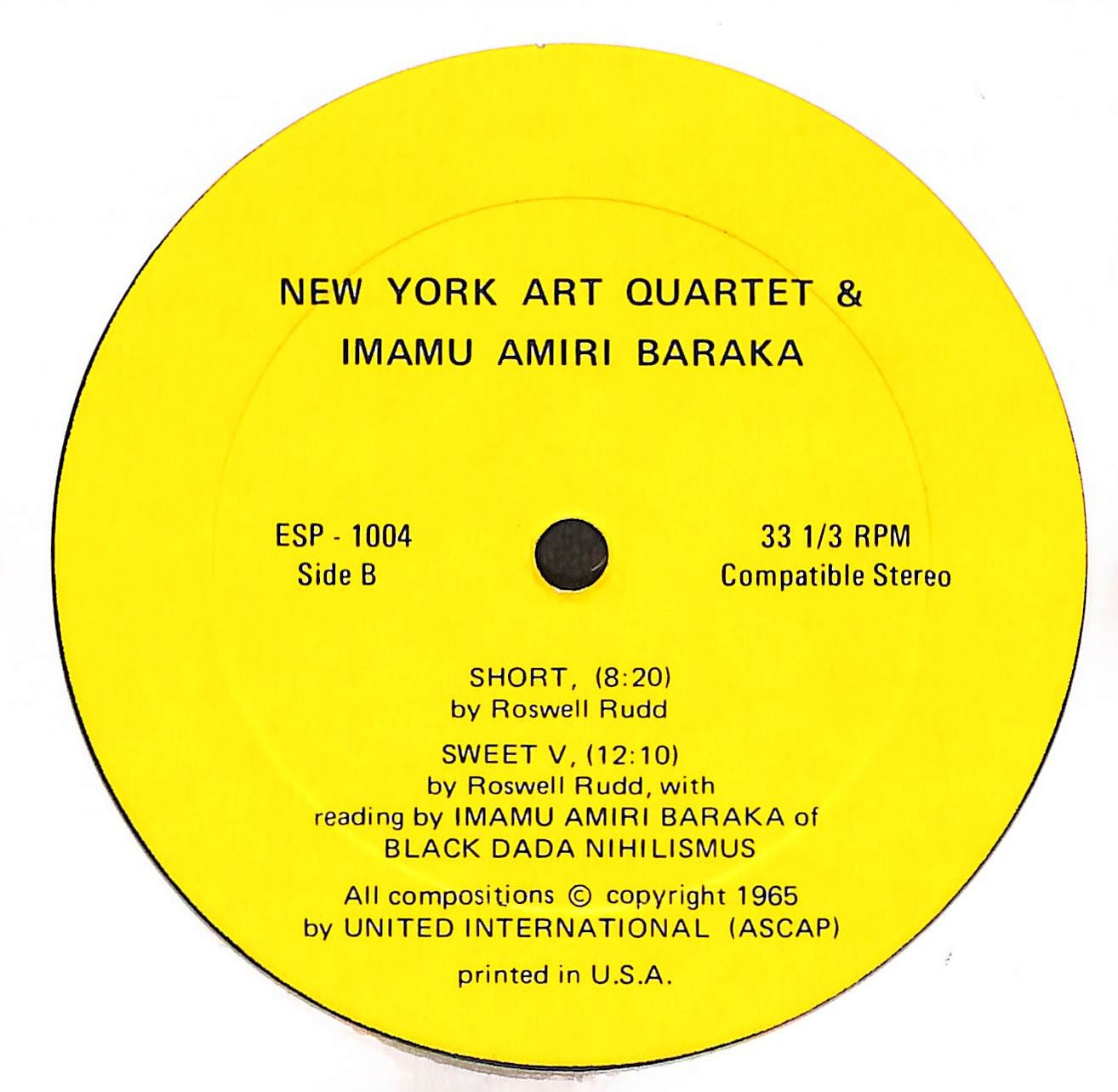 New York Art Quartet & Imamu Amiri Baraka