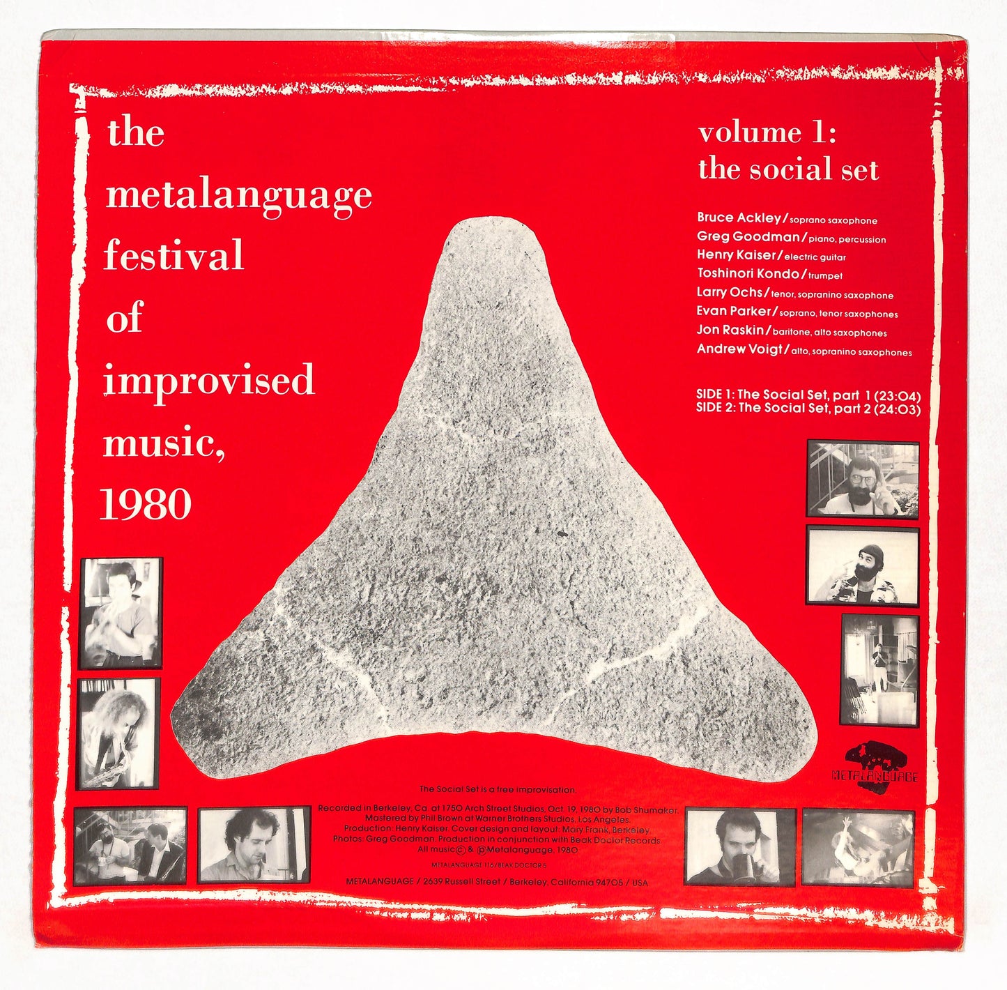 Metalanguage Festival Of Improvised Music 1980 - Volume 1: The Social Set