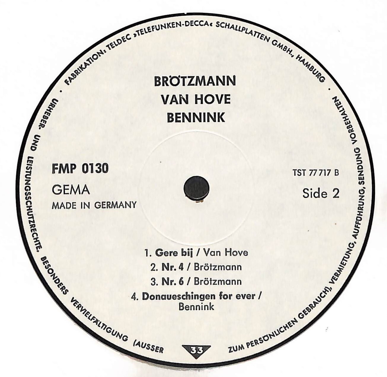 Brötzmann/Van Hove/Bennink