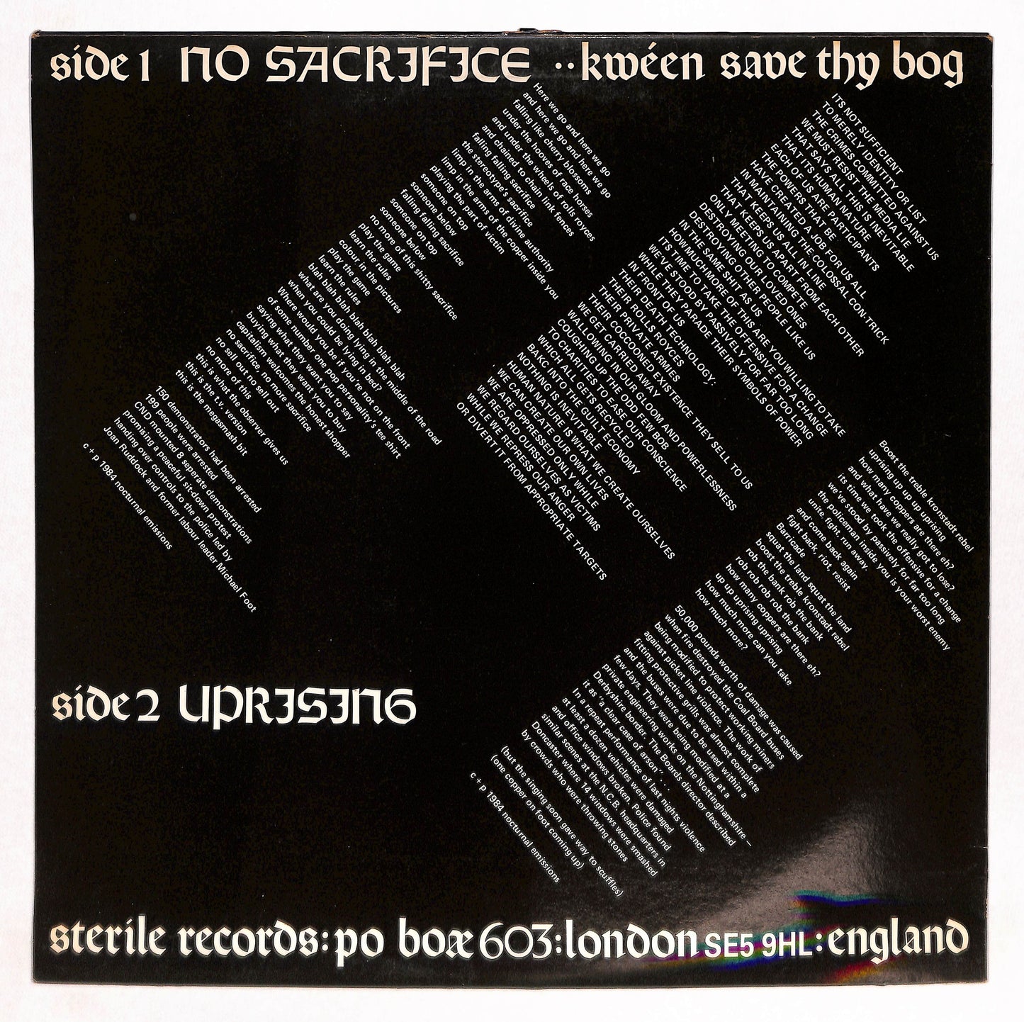 No Sacrifice / Uprising