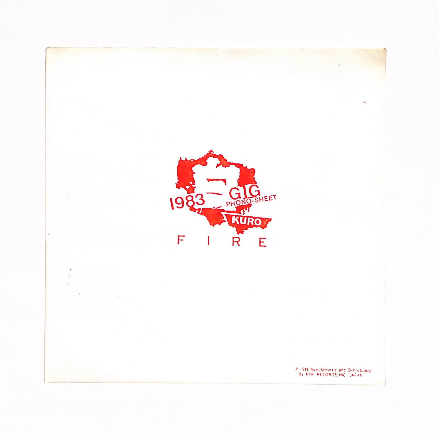 1983 Gig Phono-Sheet / Fire
