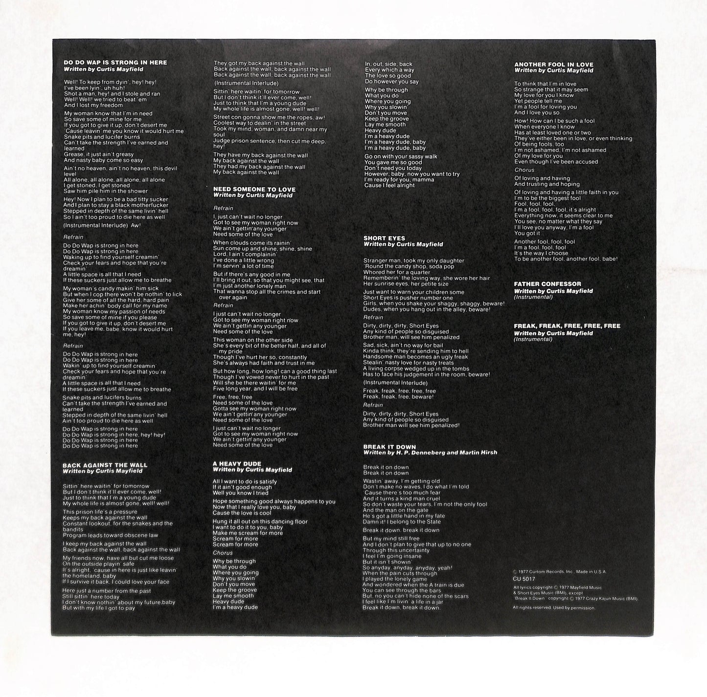 Short Eyes - The Original Picture Soundtrack