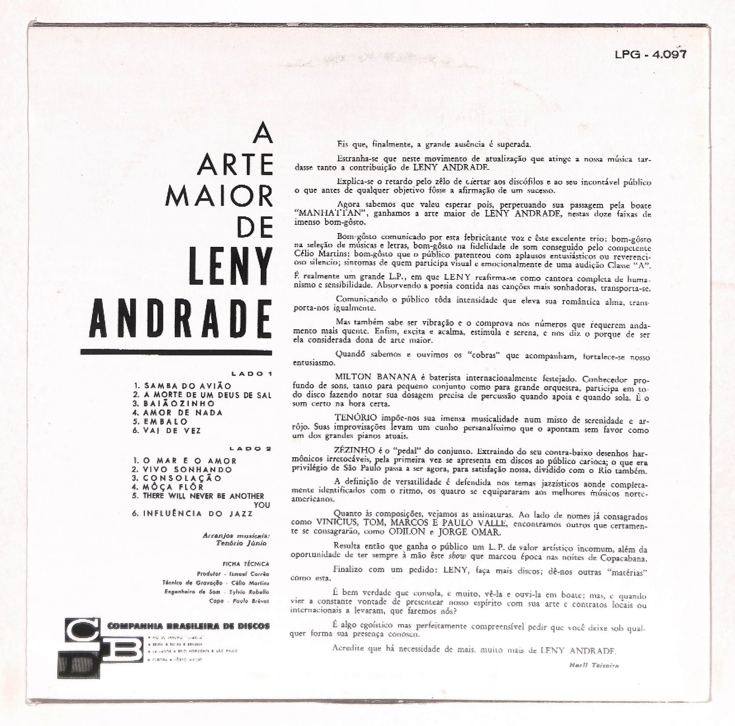 A Arte Maior De Leny Andrade