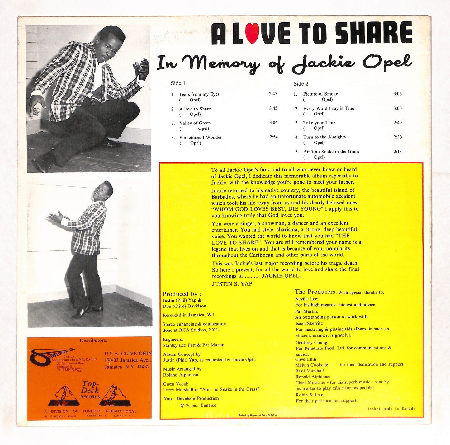 A Love To Share (In Memory Of Jackie Opel)