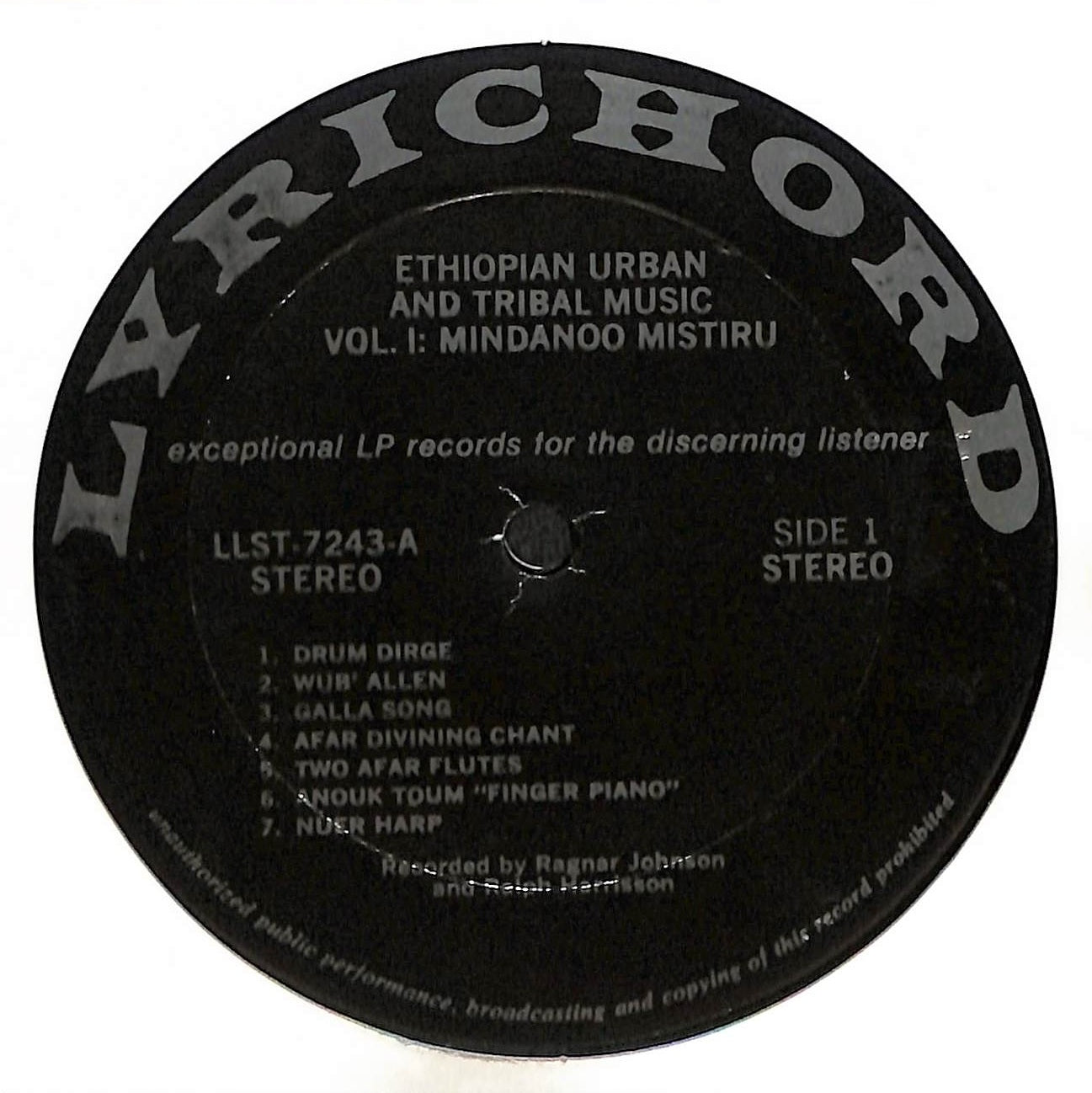 Ethiopian Urban And Tribal Music - Mindanoo Mistiru - Volume 1