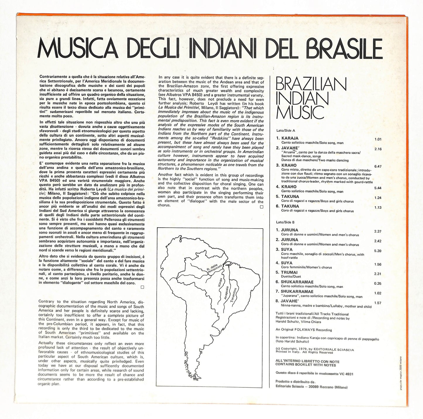 Musica Degli Indiani Del Brasile - Brazilian Indian Music