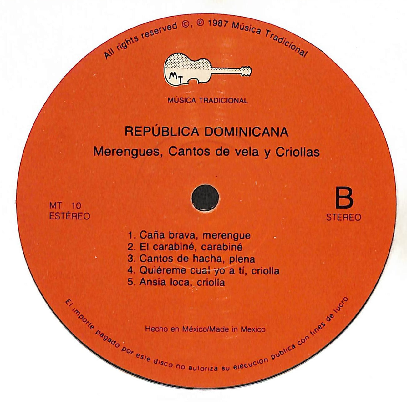 REPÚBLICA DOMINICANA - Merengues, Cantos de Vela y Criollas
