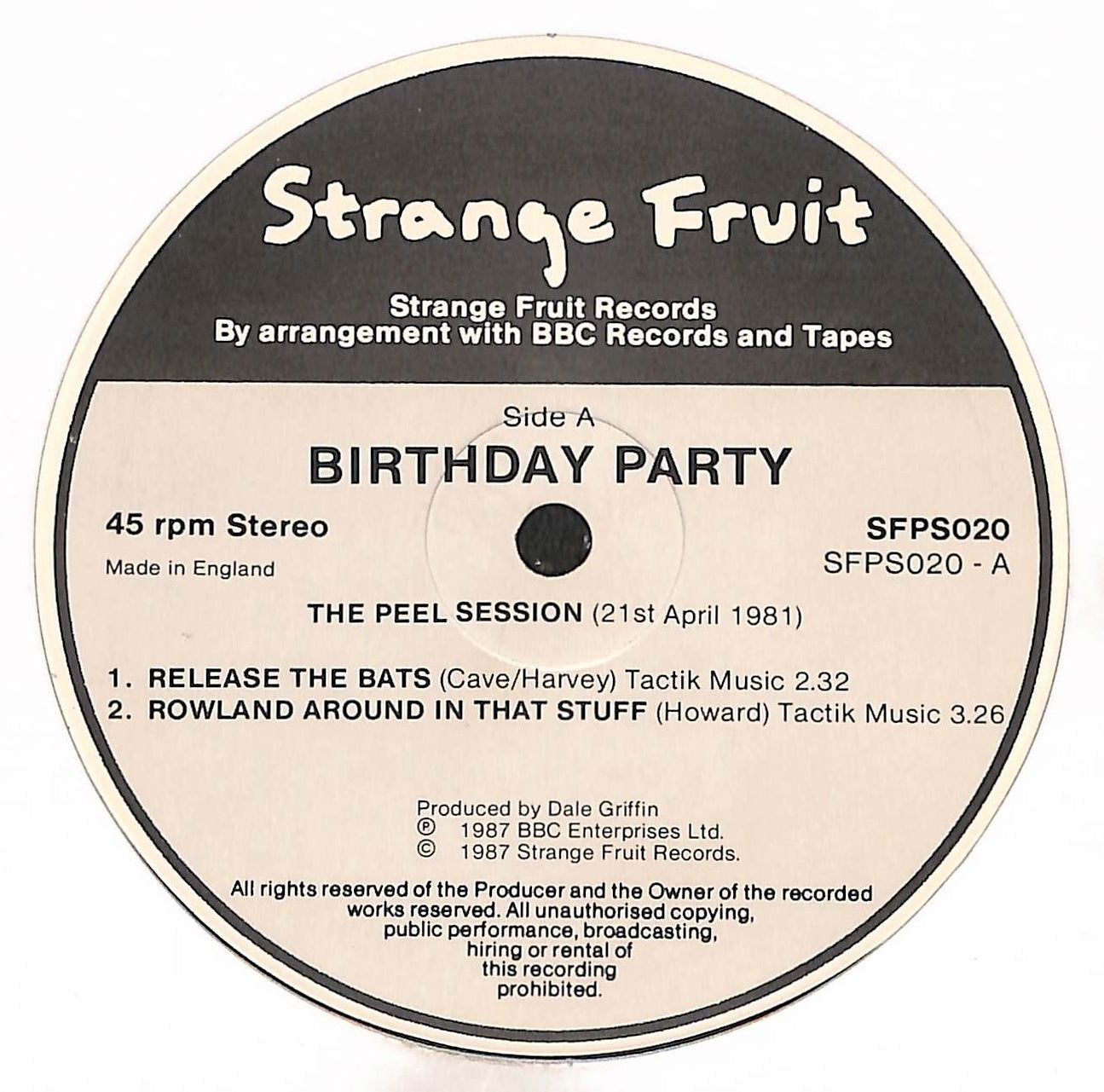 The Peel Session (21st April 1981)