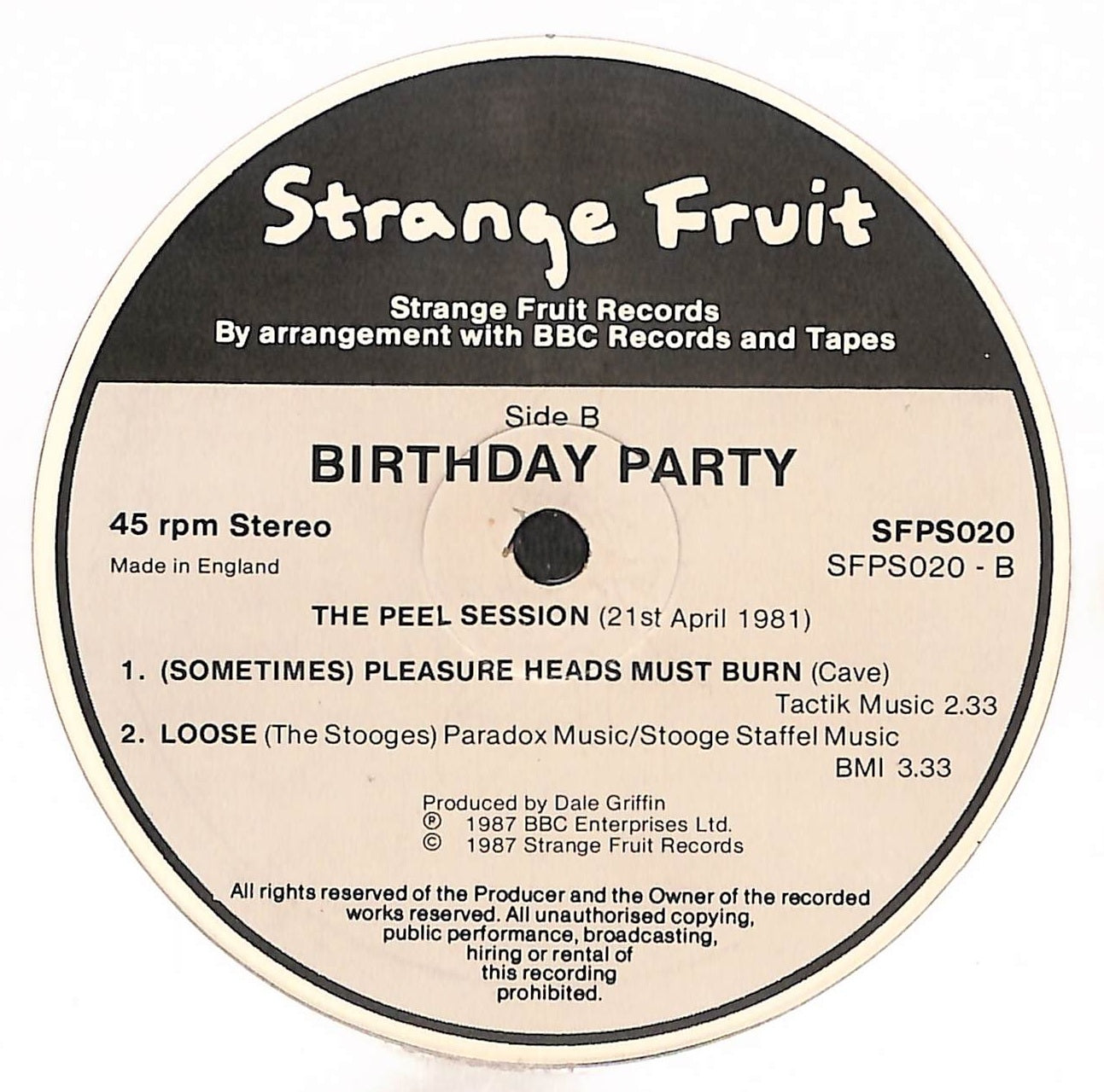 The Peel Session (21st April 1981)