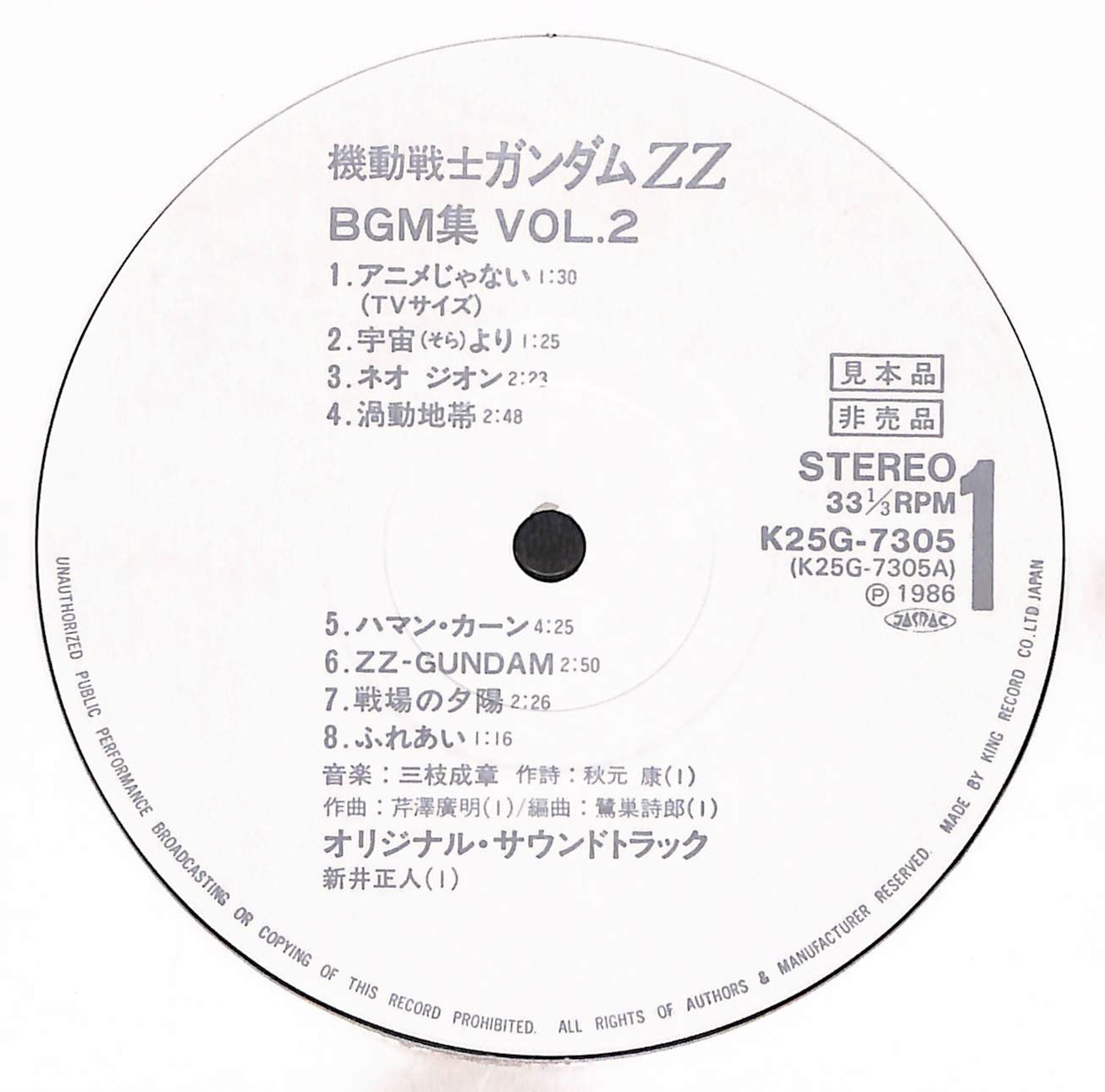 機動戦士ガンダムZZ BGM集 Vol.2