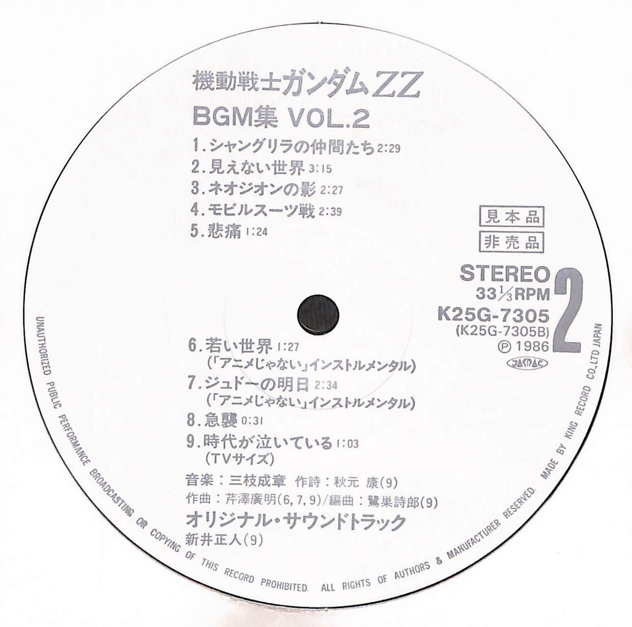 機動戦士ガンダムZZ BGM集 Vol.2