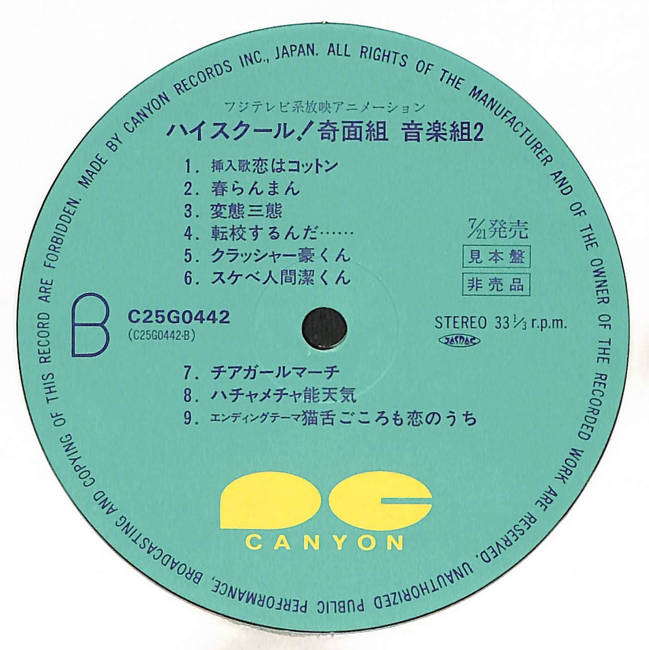 ハイスクール！奇面組 音楽組2
