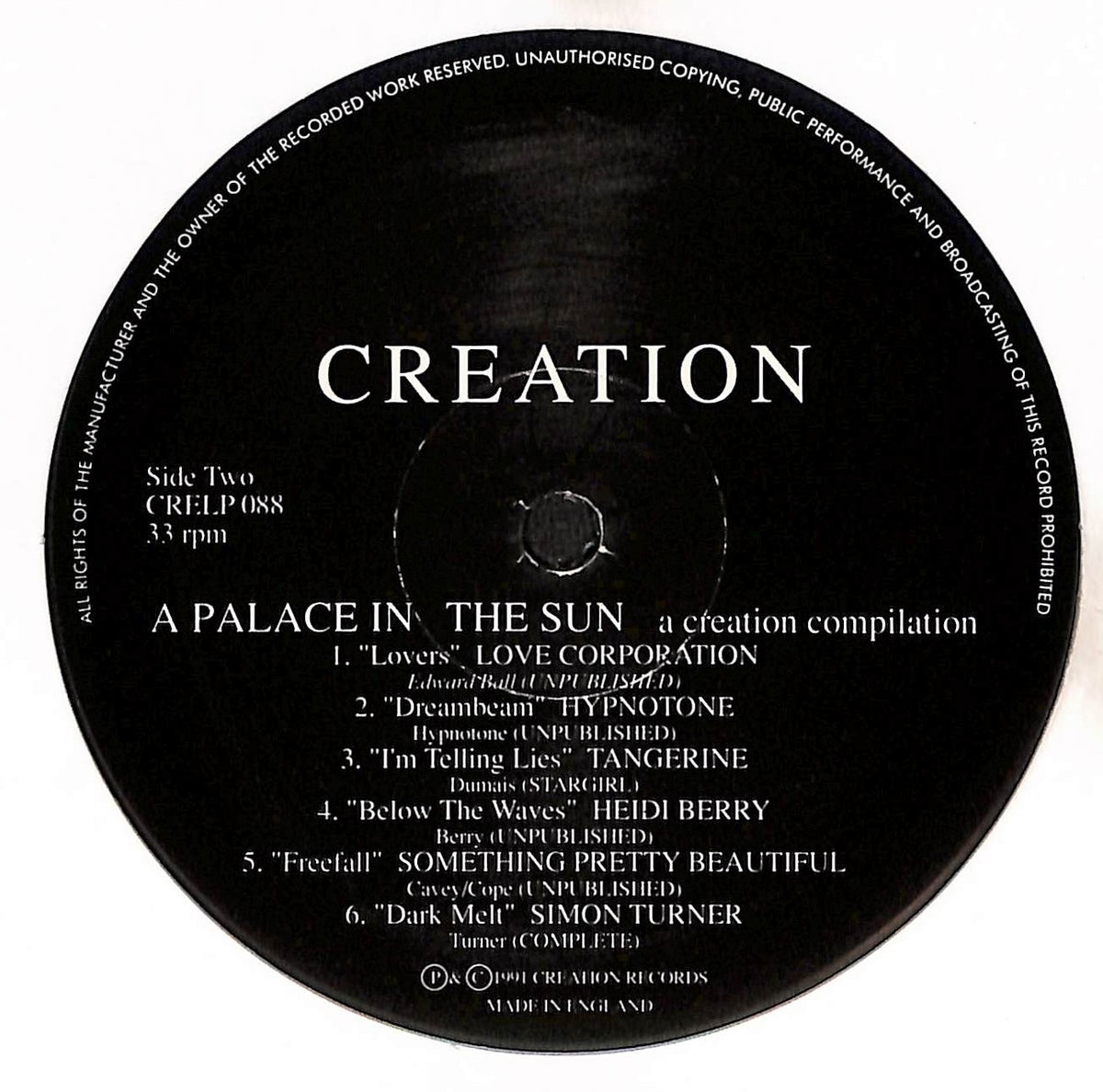 A Palace In The Sun (A Creation Compilation)