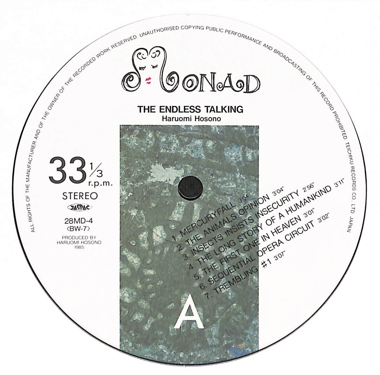 細野晴臣 THE ENDLESS TALKING レコード アンビエント The Endless Talking – ELLA ONLINE