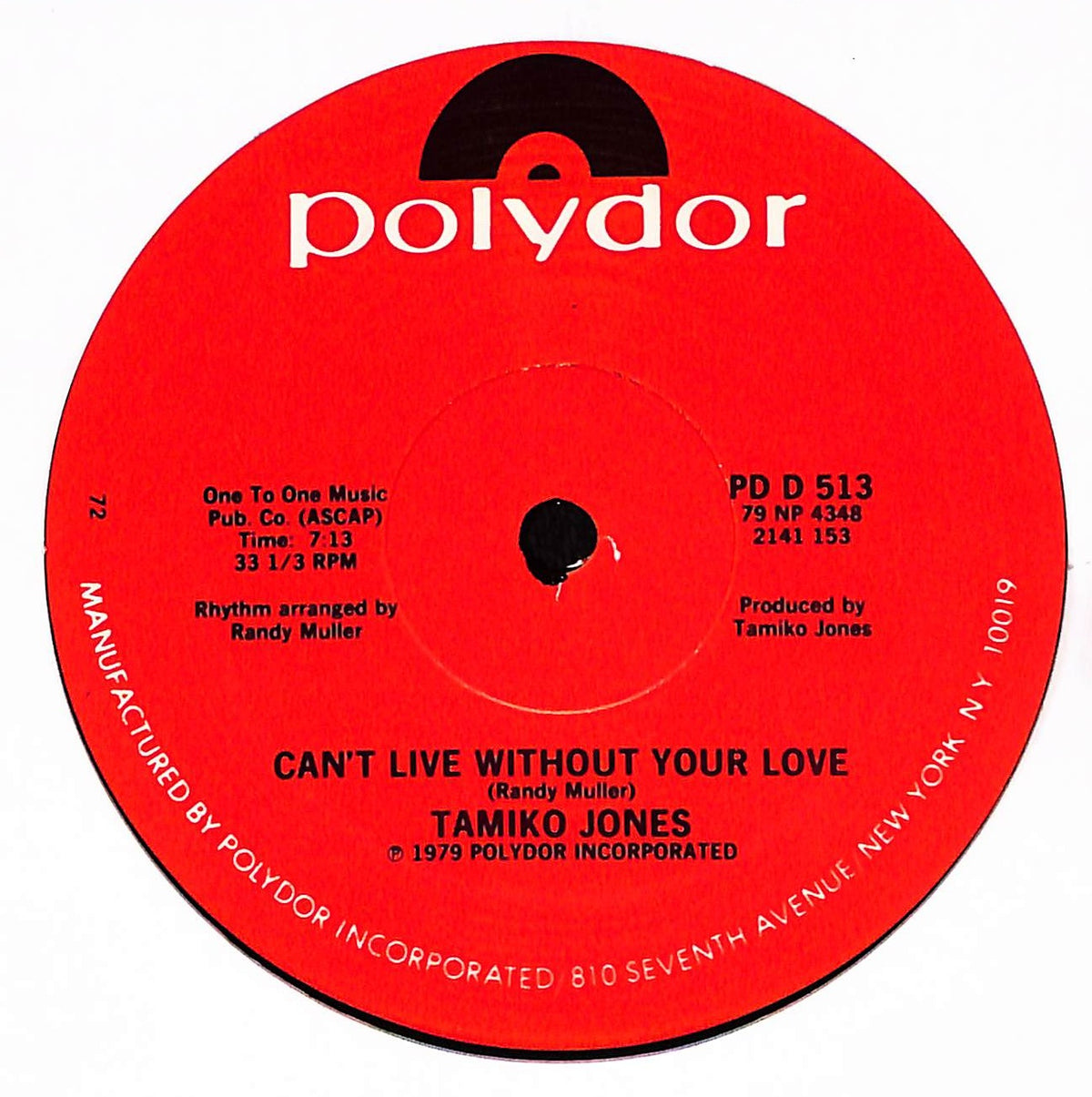 Can't Live Without Your Love / Tamiko Letting It Flow
