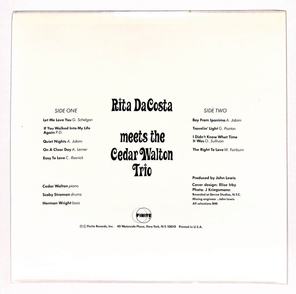 Rita DaCosta Meets The Cedar Walton Trio