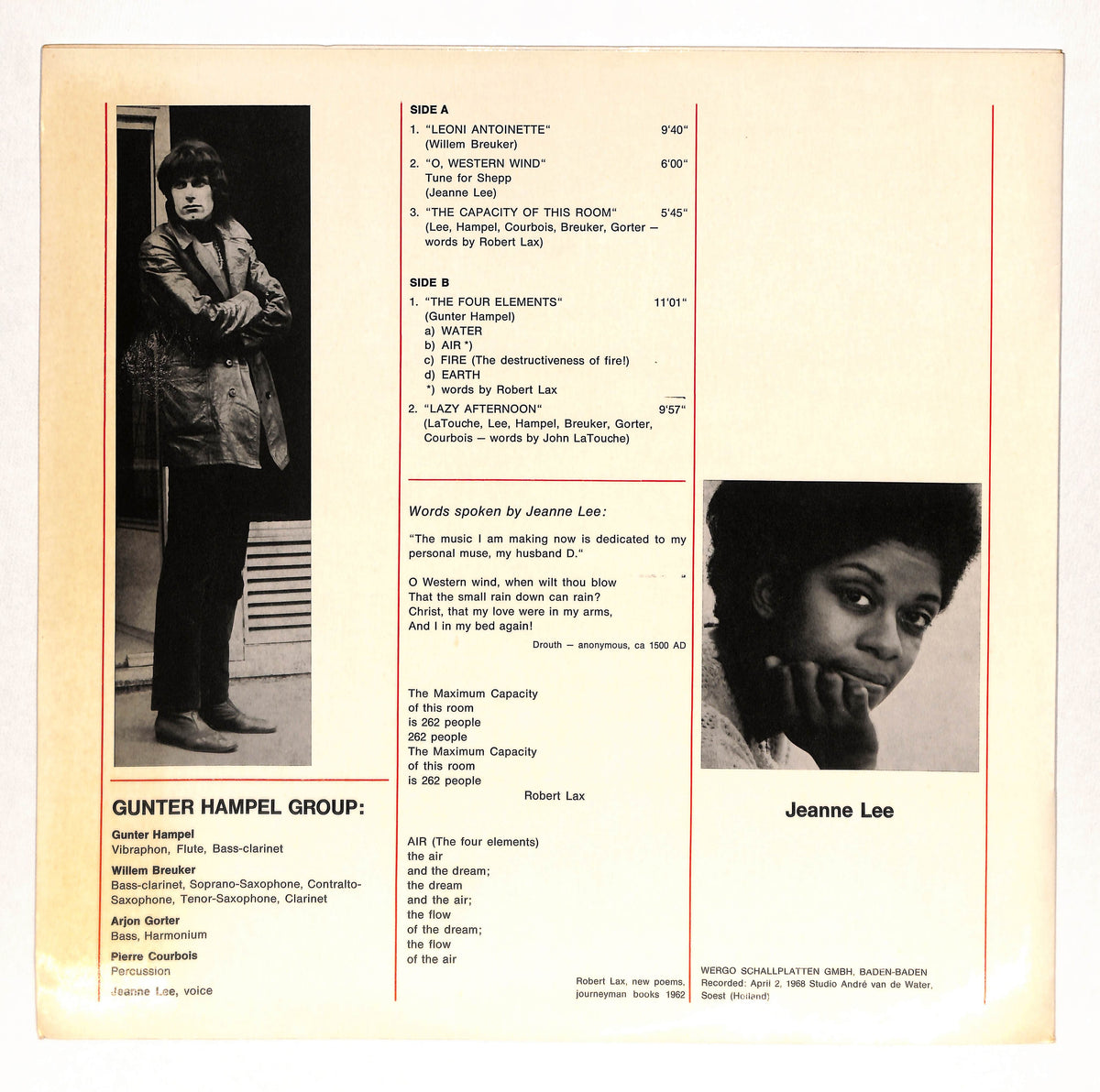 Gunter Hampel Group + Jeanne Lee