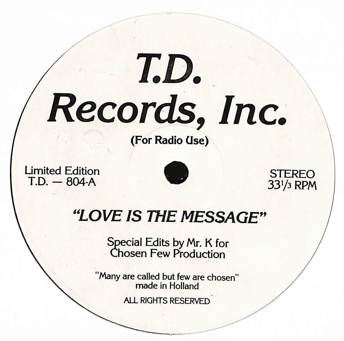 Love Is The Message / My First Mistake