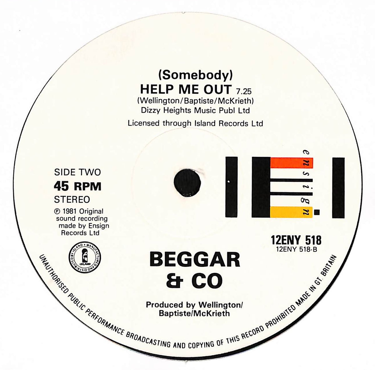London Town '85 / (Somebody) Help Me Out