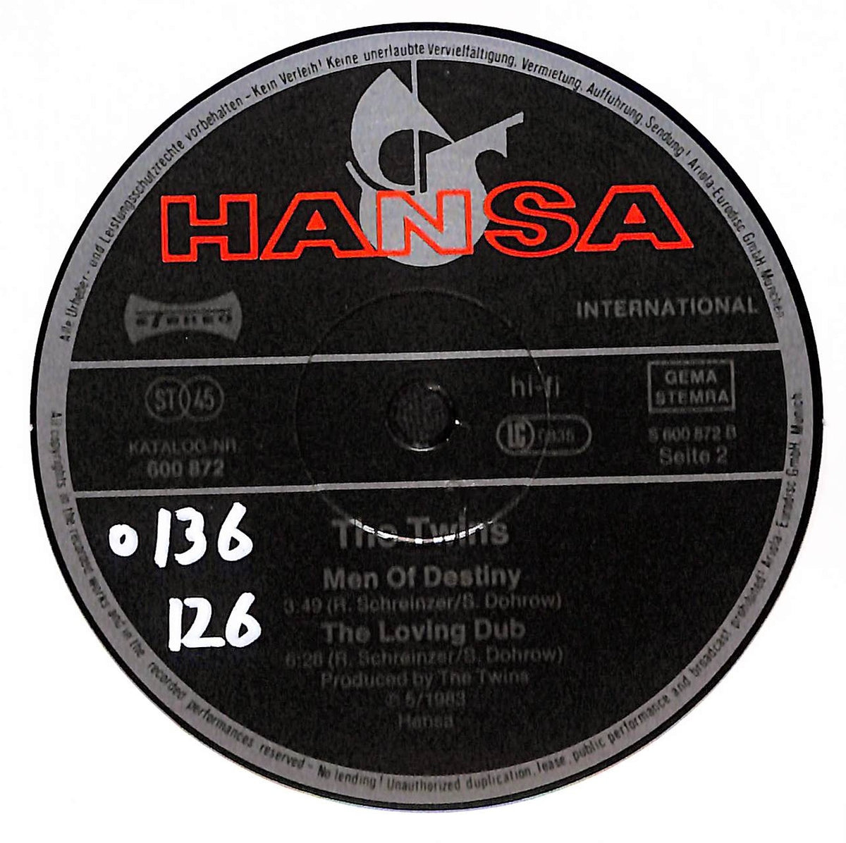 Not The Loving Kind / Men Of Destiny / The Loving Dub